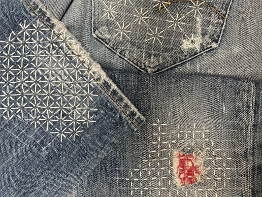 Jeans upcyclen met Sashiko en Boro